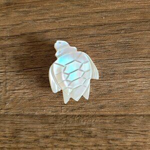 Vintage mother of pearl turtle brooch.